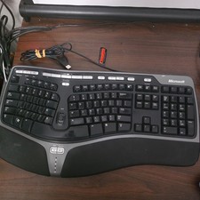 Microsoft Natural Ergonomic Keyboard 4000 V1.0 Model 1048 USB Tested Working picture