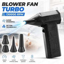130000RPM Electric Air Duster Cordless Mini Jet Dry Blower Portable Turbo Fan picture