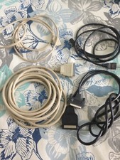 Lot of 4- Vintage Parallel Centronics 25 Pin Computer Printer Cable/ power cords picture