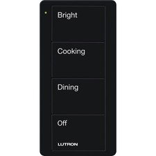 Lutron Pico Wireless Control - 4-Button DINING  Scene - Black - PJ2-4B-GBL-P02 picture