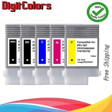 A 5 color set PFI-107 Ink Cartridge fit Canon iPF670 IPF680 IPF780 IPF785 PFI107 picture