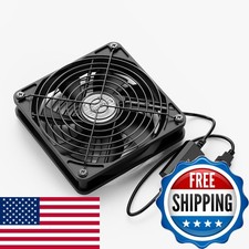ELUTENG 120mm Fan 3 Speed 5V USB Powered Case Fan 1500PRM Gaming PC Portable picture