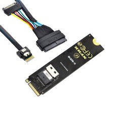 Cablecy NGFF M-Key NVME to SFF-8654 Slimline SAS Card Adapter U.2 U2 SFF-8639 picture