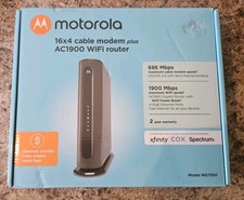 Motorola 16x4 Cable Modem Plus AC1900 Wifi Router 686 Mbps. 1900 Mbps Wifi Speed picture