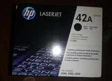 Genuine HP 42A Black Toner Cartridge • Q5942A • New & Sealed picture