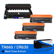 for Brother 3PK TN660 Toner + 1PK DR630 Drum Unit DCP-L2500D MFC-L2680W Black picture