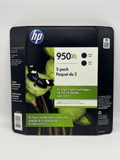 Genuine Twin Pack HP 950XL Black Ink OfficeJet NEW EXP AUG 2019 picture