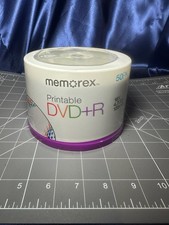 Memorex DVD+R 4.7GB 16X 50PK Printable Recordable Spindle/Cake Box picture