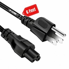 5 Core 3 Prong AC Laptop Notebook Power Cord 6Ft Universal Computer Cable picture