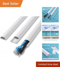 Flame-Retardant White Cord Covers - 42.5in for Safe and Stylish Cable Hiding picture