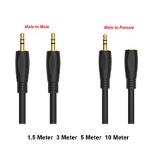 1.5-10M Long AUX Cable 3.5mm Stereo Audio Extension Car PC Male To Male / Female picture