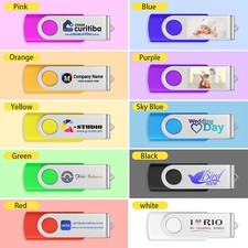Lot 50PCS 1/2/4/8/16GB Swivel USB Flash Drive Storage Thumb Memory Custom Logo picture