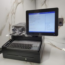 NCR XR7 7702-2515-8801 Combo w/NCR Printer, Cash Drawer,Key Board,Mounting *READ picture