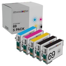 5PK T069 Reman BLACK COLOR Ink Cartridge for Epson T069 Workforce 1300 610 615 picture
