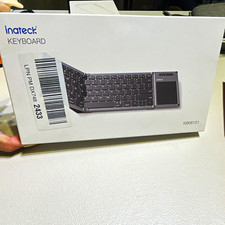 Inateck KB06101 Foldable Bluetooth Keyboard w/ Touchpad, Steel Gray picture