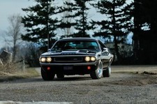 Cars 1970 dodge challenger rt 440 six pack muscle Desk Mat Stitched picture