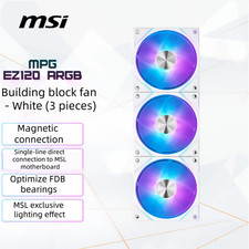 MSL MPG EZ120 ARGB-3B Forward Curved Blade Magnetic Building Block Fan, White picture