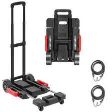 Folding Hand Truck Dolly, 220 lb Portable Utility Cart with Expandable Base, ... picture