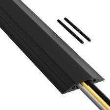 30 Foot Black Floor Cord Management Cover Heavy Duty Cable Protector picture