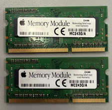 2x  Apple RAM OEM 2GB LAPTOP MEMORY MT8JSF25664HZ-1G4D1 1RX8  PC3-8500S-7-11-B1 picture