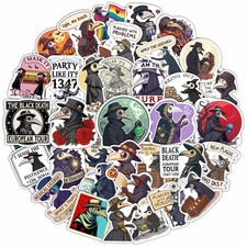 100Pcs Plague Doctor Stickers for Water Bottle, Laptop picture