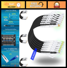 24-Pack 1ft Cat6/Cat6a Ethernet Patch Cables - Snagless, 10G Support, Slim Desig picture