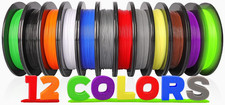 PLA Pro 3D Printer Filament Packs 1.75Mm,  12 Packs Assorted Colors, Neatly Woun picture