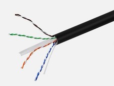 Monoprice Cat6A Ethernet Cable Black, 10G, 650MHz, 23AWG, Price per 100 foot picture