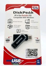 Universal 64GB Bootable USB Drive for Windows - Type-C & A - 150MB/s Speed picture