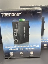(2) TRENDnet TI-IG60 Hardened Industrial Gigabit PoE+ Injector Kits 60W W/ DIP picture