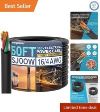 Certified 16 AWG 4 Conductor SJOOW Electric Cable - 300V for Industrial Use picture