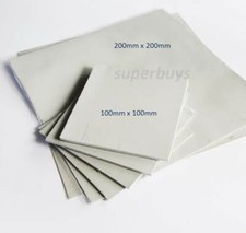 Grey 100x 100 x 0.5mm Silicone Thermal Pad Sheet CPU Computer Chip Sink HeatSink picture