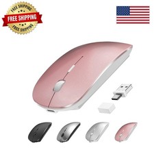 Elegant Bluetooth Wireless Mouse USB-C: Seamless Multi-Device Compatible, Ros... picture