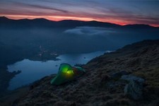 Landscape nature photography camping lake sunset Custom Gaming Mat Desk picture