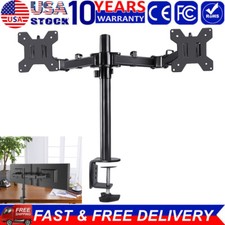 10-32'' Dual LCD Screen Monitor Desk TV Bracket Swivel Stand mount Holder picture