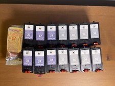 Lot Of 15 New Genuine Lexmark 36 Black 37 Color Ink Cartridges picture