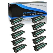 10PK CE250X 504X Black Toner Cartridge Fit for HP Color LaserJet CP3525n CP3525 picture