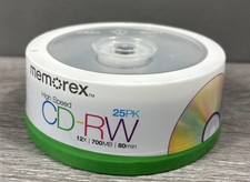 SEALED Memorex 25PK Spindle High-Speed CD-RW Rewritable 12X700MB 80min BLANK CD picture