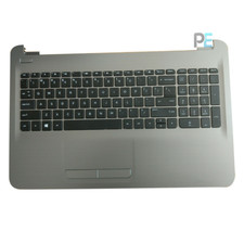 Laptop Upper Case Palmrest Keyboard for HP 15 AY 855022-001 Silver Top Case picture