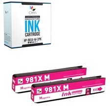 2PK Compatible CMYi 981X Magenta Ink Cartridges for HP PageWide Managed E55650dn picture