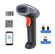 2.4Ghz Wireless Barcode Scanner Cordless 1D 2D Laser Barcode Reader USB Handheld picture