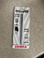 Zebra Stylus/Pen Combination Twist Ballpoint Silver New picture
