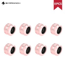 Barrowch 8 Pcs OD14mm Hard Tube Fittings G1/4
