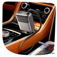 136W Retractable Car Charger USB C Fast Charge, PD 100W Type C Retractable picture