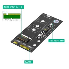 M.2 NGFF to SATA Adapter Card B Key/B & M Key SSD Converter (Not for M.2 NVME) picture