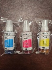 Epson Genuine 664 Ecotank Combo 3-Pack Ink Cyan|Magenta|Yellow - New/Sealed picture