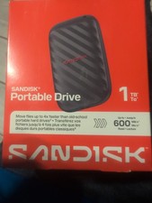 Sandisk 1TB Portable Drive, Up to 600MB/s Read Speeds - Black SDSSDE10-1T00-G25 picture