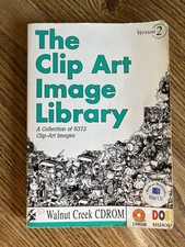 Vintage The Clip Art Image Library 1996 Book w CD Software Graphics RARE Y2K picture