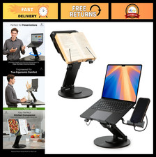Adjustable 3-in-1 Laptop Stand, Book Holder & Phone Holder - 360° Rotating, Ergo picture