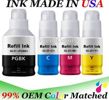 4 PK GI-21 Ink Refill Bottle use  for  Canon PIXMA Megatank G1220 G2260 G3360 picture